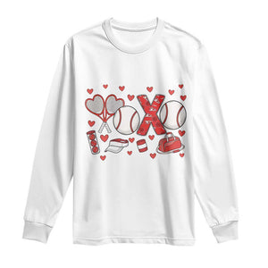 Cute XOXO Tennis Player Long Sleeve Shirt Valentines Tennis Gift TS12 White Print Your Wear