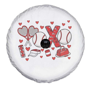 Cute XOXO Tennis Player Spare Tire Cover Valentines Tennis Gift TS12 Print Your Wear