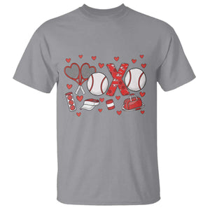 Cute XOXO Tennis Player T Shirt Valentines Tennis Gift TS12 Sport Gray Print Your Wear