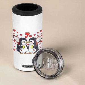 Cute XOXO Tennis Player 4 in 1 Can Cooler Tumbler Valentines Day Gift TS12 Print Your Wear