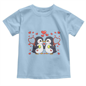Cute XOXO Tennis Player Toddler T Shirt Valentines Day Gift TS12 Light Blue Print Your Wear