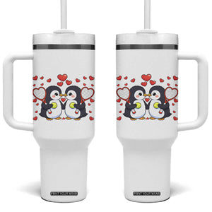 Cute XOXO Tennis Player Tumbler With Handle Valentines Day Gift TS12 One Size: 40 oz White Print Your Wear