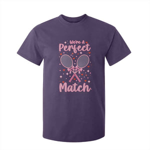 We Are A Perfect Match T Shirt For Kid Funny Tennis Valentines TS12 Purple Print Your Wear