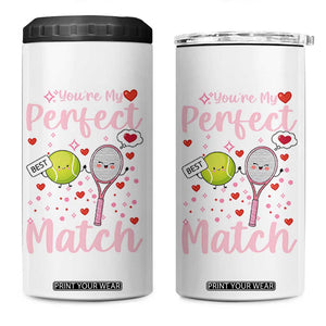 You Are My Perfect Match 4 in 1 Can Cooler Tumbler Gift For Tennis Couple TS12 One Size: 16 oz White Print Your Wear