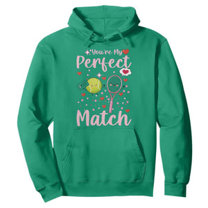You Are My Perfect Match Hoodie Gift For Tennis Couple TS12 Irish Green Print Your Wear