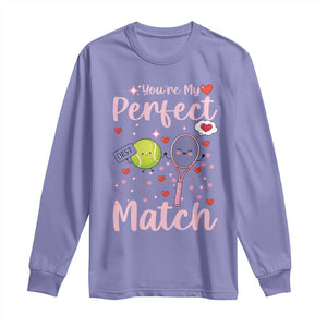 You Are My Perfect Match Long Sleeve Shirt Gift For Tennis Couple TS12 Violet Print Your Wear