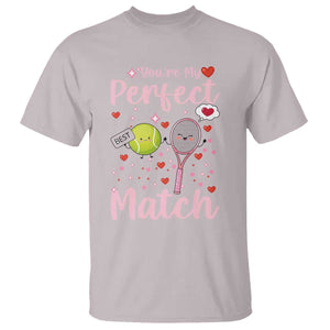 You Are My Perfect Match T Shirt Gift For Tennis Couple TS12 Ice Gray Print Your Wear