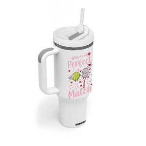You Are My Perfect Match Tumbler With Handle Gift For Tennis Couple TS12 Print Your Wear