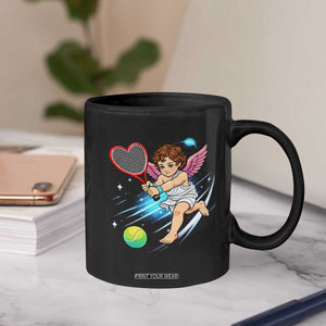 Funny Cupid Tennis Player Coffee Mug Valentines Day Gift TS12 Print Your Wear