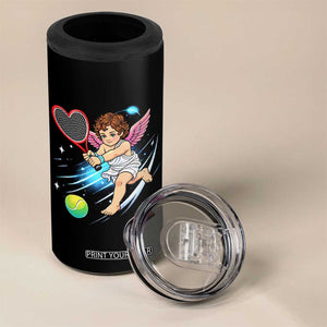 Funny Cupid Tennis Player 4 in 1 Can Cooler Tumbler Valentines Day Gift TS12 Print Your Wear
