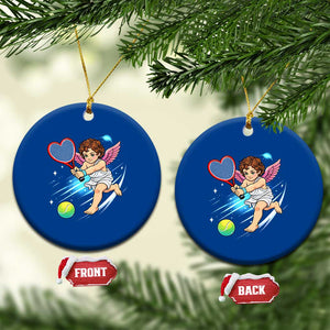 Funny Cupid Tennis Player Ceramic Ornament Valentines Day Gift TS12 1pc Blue Print Your Wear