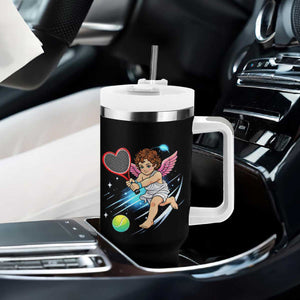 Funny Cupid Tennis Player Tumbler With Handle Valentines Day Gift TS12 Print Your Wear