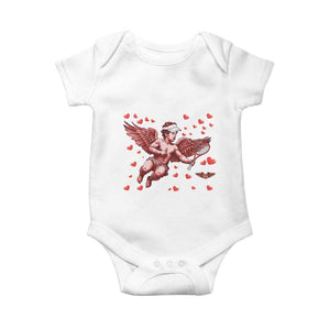 Cute Cupid Tennis Angel Baby Onesie Valentines Day Gift TS12 White Print Your Wear