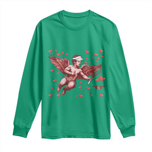 Cute Cupid Tennis Angel Long Sleeve Shirt Valentines Day Gift TS12 Irish Green Print Your Wear