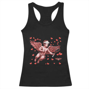 Cute Cupid Tennis Angel Racerback Tank Top Valentines Day Gift TS12 Black Print Your Wear