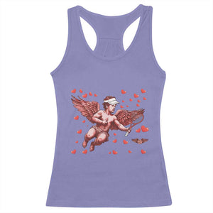 Cute Cupid Tennis Angel Racerback Tank Top Valentines Day Gift TS12 Violet Print Your Wear