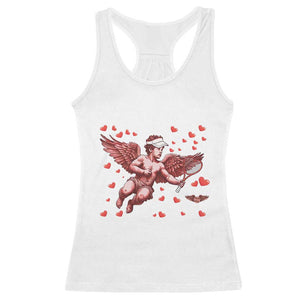 Cute Cupid Tennis Angel Racerback Tank Top Valentines Day Gift TS12 White Print Your Wear