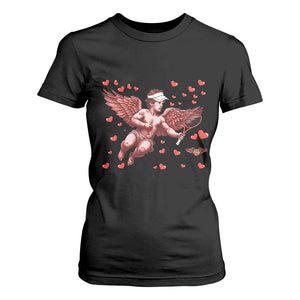 Cute Cupid Tennis Angel T Shirt For Women Valentines Day Gift TS12 Black Print Your Wear