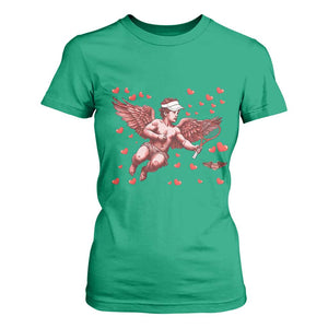 Cute Cupid Tennis Angel T Shirt For Women Valentines Day Gift TS12 Irish Green Print Your Wear