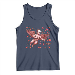 Cute Cupid Tennis Angel Tank Top Valentines Day Gift TS12 Navy Print Your Wear