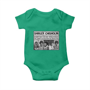Shirley Chisholm Quote Baby Onesie Women Must Become Revolutionary TS12 Irish Green Print Your Wear