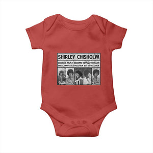 Shirley Chisholm Quote Baby Onesie Women Must Become Revolutionary TS12 Red Print Your Wear