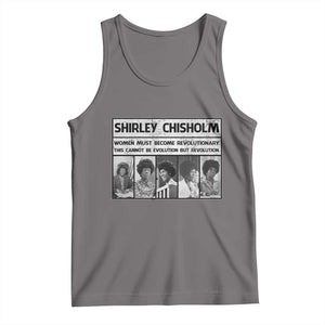 Shirley Chisholm Quote Tank Top Women Must Become Revolutionary TS12 Deep Heather Print Your Wear