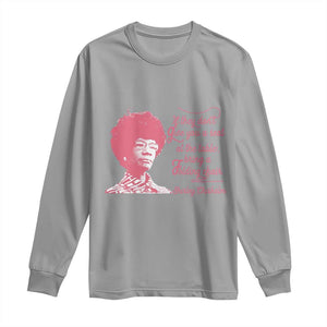 Shirley Chisholm Long Sleeve Shirt Bring A Folding Chair Quote TS12 Sport Gray Print Your Wear