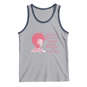 Shirley Chisholm Tank Top Bring A Folding Chair Quote TS12 Athletic Heather Navy Print Your Wear