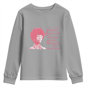Shirley Chisholm Youth Sweatshirt Bring A Folding Chair Quote TS12 Sport Gray Print Your Wear
