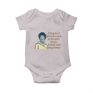 Shirley Chisholm Seat At The Table Quote Baby Onesie Female Empowerment History Gift TS12 Ice Gray Print Your Wear