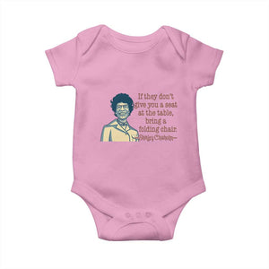 Shirley Chisholm Seat At The Table Quote Baby Onesie Female Empowerment History Gift TS12 Light Pink Print Your Wear