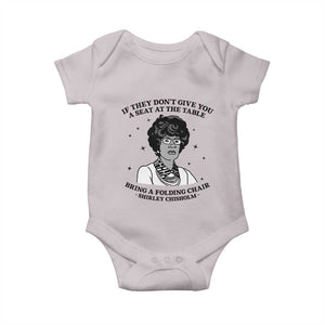 Shirley Chisholm Seat At The Table Quote Baby Onesie Black History Month Gift TS12 Ice Gray Print Your Wear