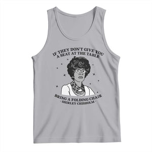 Shirley Chisholm Seat At The Table Quote Tank Top Black History Month Gift TS12 Athletic Heather Print Your Wear
