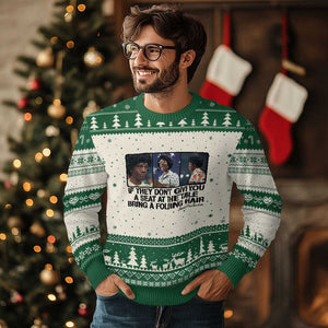 Shirley Chisholm Seat At The Table Quote Ugly Christmas Sweater Strong Black Women Pride TS12 Beige Green Print Your Wear