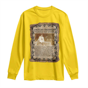 Vintage Newspaper Shirley Chisholm Long Sleeve Shirt Black History Month Gift TS12 Daisy Print Your Wear