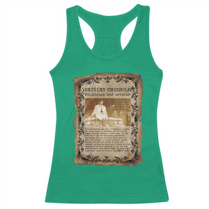 Vintage Newspaper Shirley Chisholm Racerback Tank Top Black History Month Gift TS12 Irish Green Print Your Wear