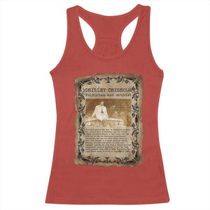 Vintage Newspaper Shirley Chisholm Racerback Tank Top Black History Month Gift TS12 Red Print Your Wear