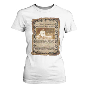 Vintage Newspaper Shirley Chisholm T Shirt For Women Black History Month Gift TS12 White Print Your Wear