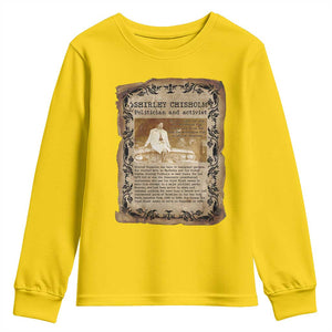Vintage Newspaper Shirley Chisholm Youth Sweatshirt Black History Month Gift TS12 Daisy Print Your Wear