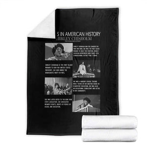 Shirley Chisholm Throw Blanket Black Woman Leadership Icon TS12 Black Print Your Wear