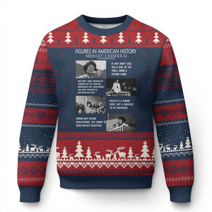 Shirley Chisholm Legacy Ugly Christmas Sweater Civil Rights Woman Leader TS12 Navy Red Print Your Wear