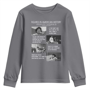 Shirley Chisholm Legacy Youth Sweatshirt Civil Rights Woman Leader TS12 Charcoal Print Your Wear