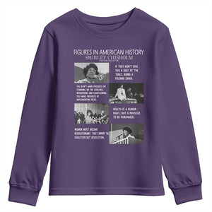 Shirley Chisholm Legacy Youth Sweatshirt Civil Rights Woman Leader TS12 Purple Print Your Wear