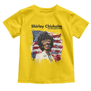 Shirley Chisholm For President 1972 With American Flag Toddler T Shirt TS12 Daisy Print Your Wear