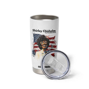 Shirley Chisholm For President 1972 With American Flag Tumbler Cup TS12 Print Your Wear