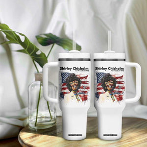 Shirley Chisholm For President 1972 With American Flag Tumbler With Handle TS12 Print Your Wear