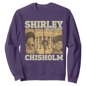 Shirley Chisholm For President Sweatshirt Historic Women Leader TS12 Purple Print Your Wear