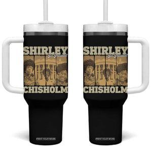 Shirley Chisholm For President Tumbler With Handle Historic Women Leader TS12 One Size: 40 oz Black Print Your Wear