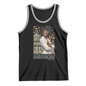 Shirley Chisholm Civil Rights Leader Quote Tank Top Reject Stereotype TS12 Black Athletic Heather Print Your Wear